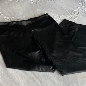 Black Faux Leather Leggings